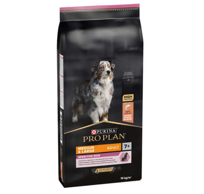 Pro Plan Senior (Yaşlı) Hassas Köpekler İçin Somonlu ve Pirinçli Köpek Maması 14 Kg.