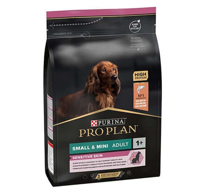 Pro Plan Hassas Yetişkin Küçük Irk Somonlu ve Pirinçli Köpek Maması 3 Kg -